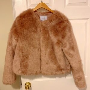 Pink Faux Fur Coat